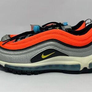 Nike Air Max 97 GS Gray Orange CW6012 001 Youth Boys Size 5 Women’s Size 6.5